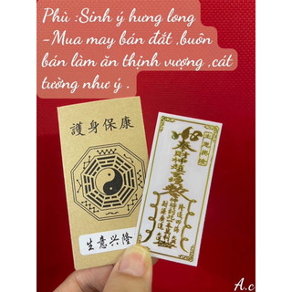 Miếng dán mèo thần tài- Miếng Dán Linh Phù - Tài Lộc, May Mắn, Phong Thuỷ (Dán Điện Thoại, Đồ Dùng ...)