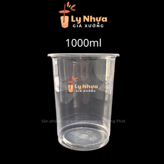  Combo 50 Ly Nhựa 1000ml Khổng Lồ Đựng Nước Mía Trà Tắc Trà Trái Cây Trà Sữa 