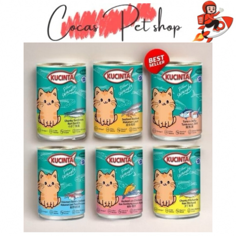 Pate mèo Pate Kucinta lon 400g siêu thịt cá by Snappy tom