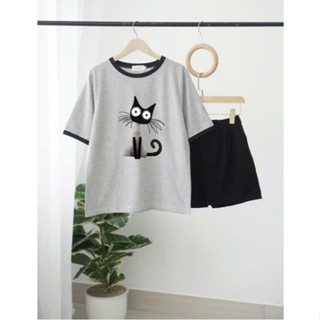 Sét Bộ mặc nhà mùa siêu mát LAMFASHION, Đồ bộ nữ mặc nhà mặc ngủ quần đùi kate Áo thun Cotton chất vải mèm mát ko xù