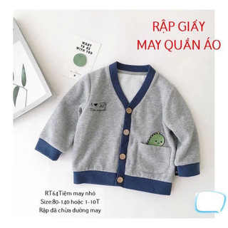 RT64_Rập giấy may áo cardigan bé trai