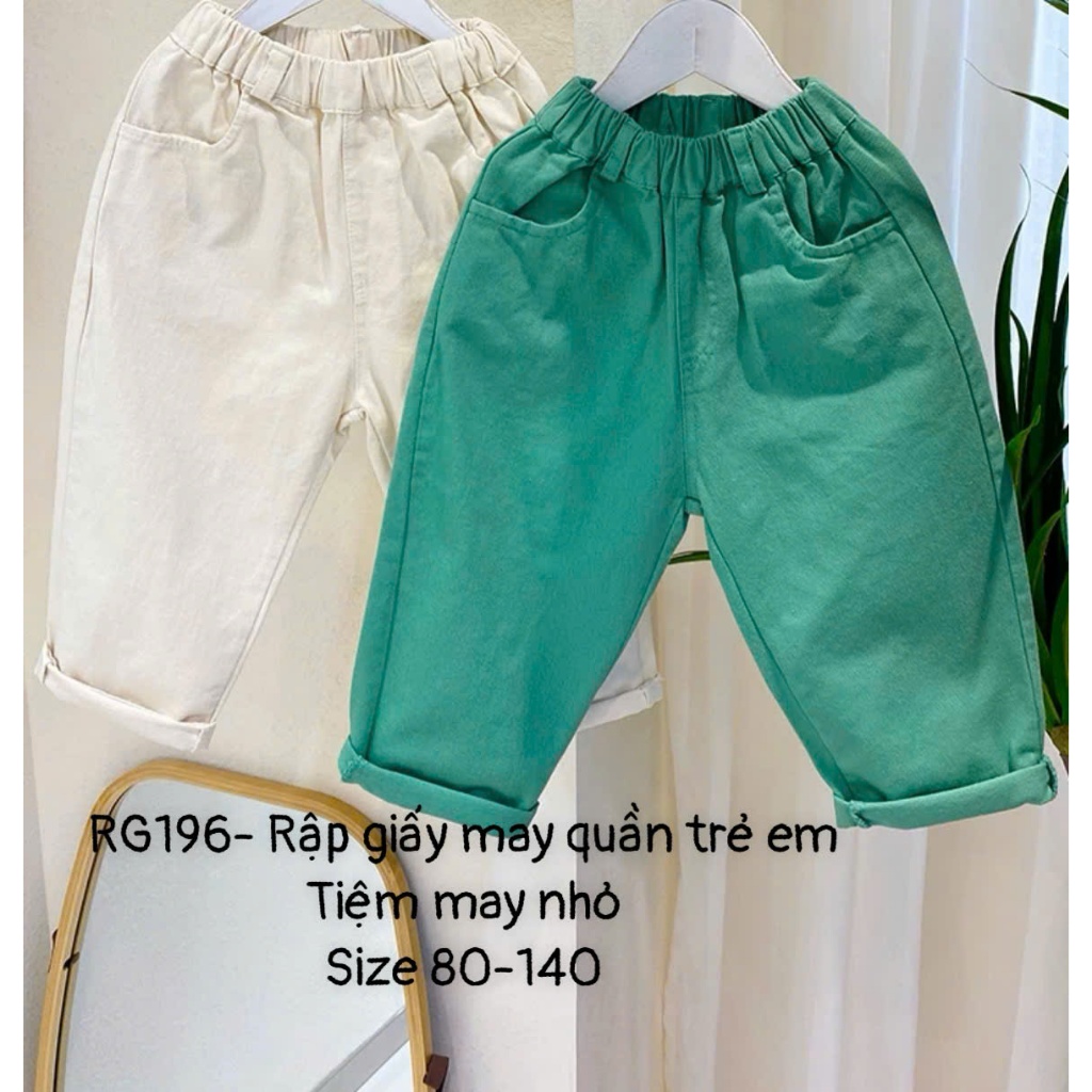 RG196_Rập giấy may quần cho bé