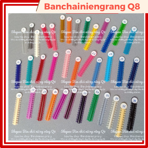 [Chọn màu] 1 Thanh thun đơn niềng răng nhiều màu, thun gắn mắc cài, chun đơn gắn mắc cài, chun niềng