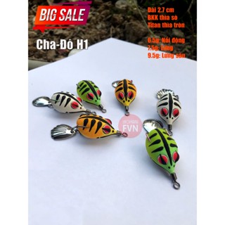  Mồi lure Cha Đô H1 dài 2.7cm lưỡi BKK và Titan chuyên săn Lóc chẽm... 
