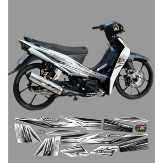 tem sấm sét 3 lớp chống phai màu dán xe máy sirius 50 - 110