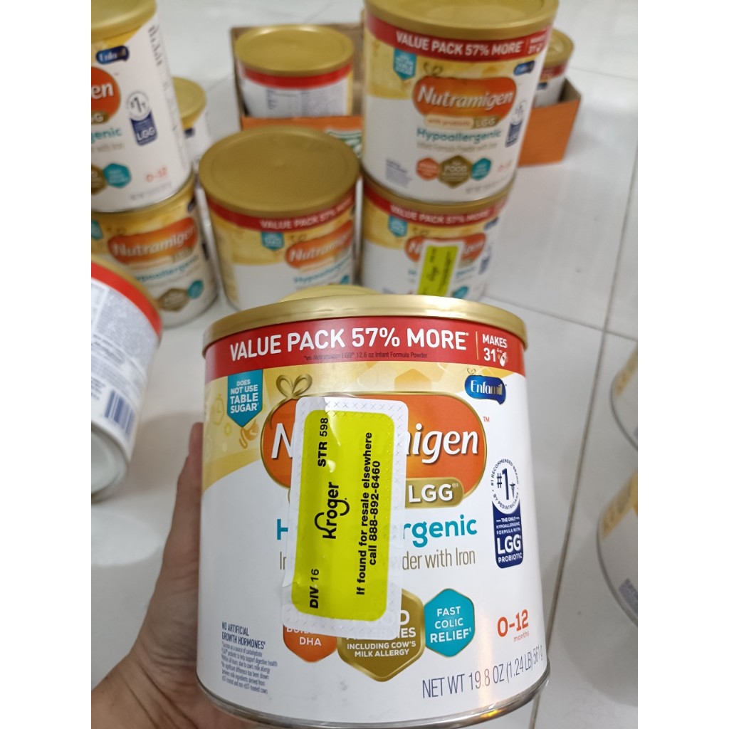Sữa Nutramigen cho bé dị ứng đạm bò đủ size