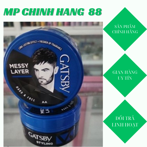 GATSBY WAX tạo kiểu tóc Gatsby British Styling Hard & Free Xanh 75g