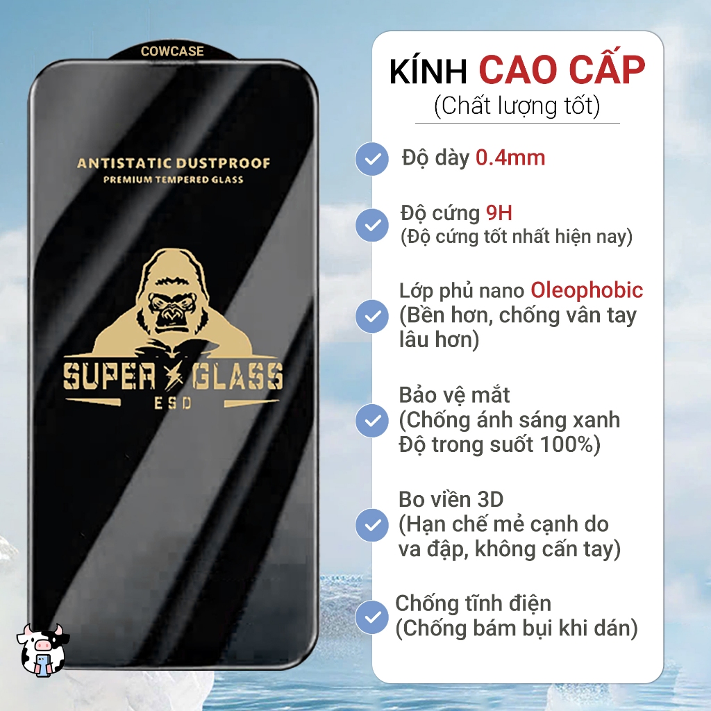 Cường lực Redmi 17 Cowcase full màn | Miếng kính dán bảo vệ màn hình cho Xiaomi