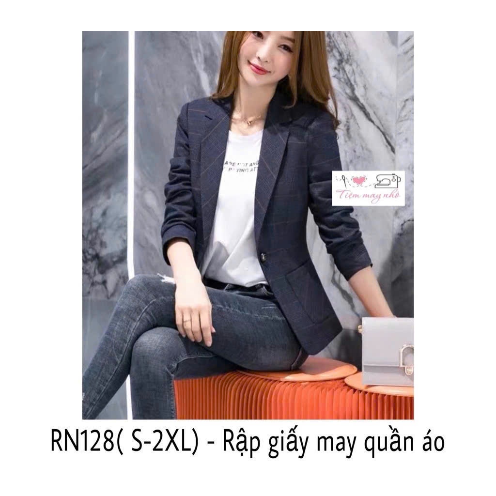 RN128_Rập giấy may áo vest nữ 2 lớp nữ