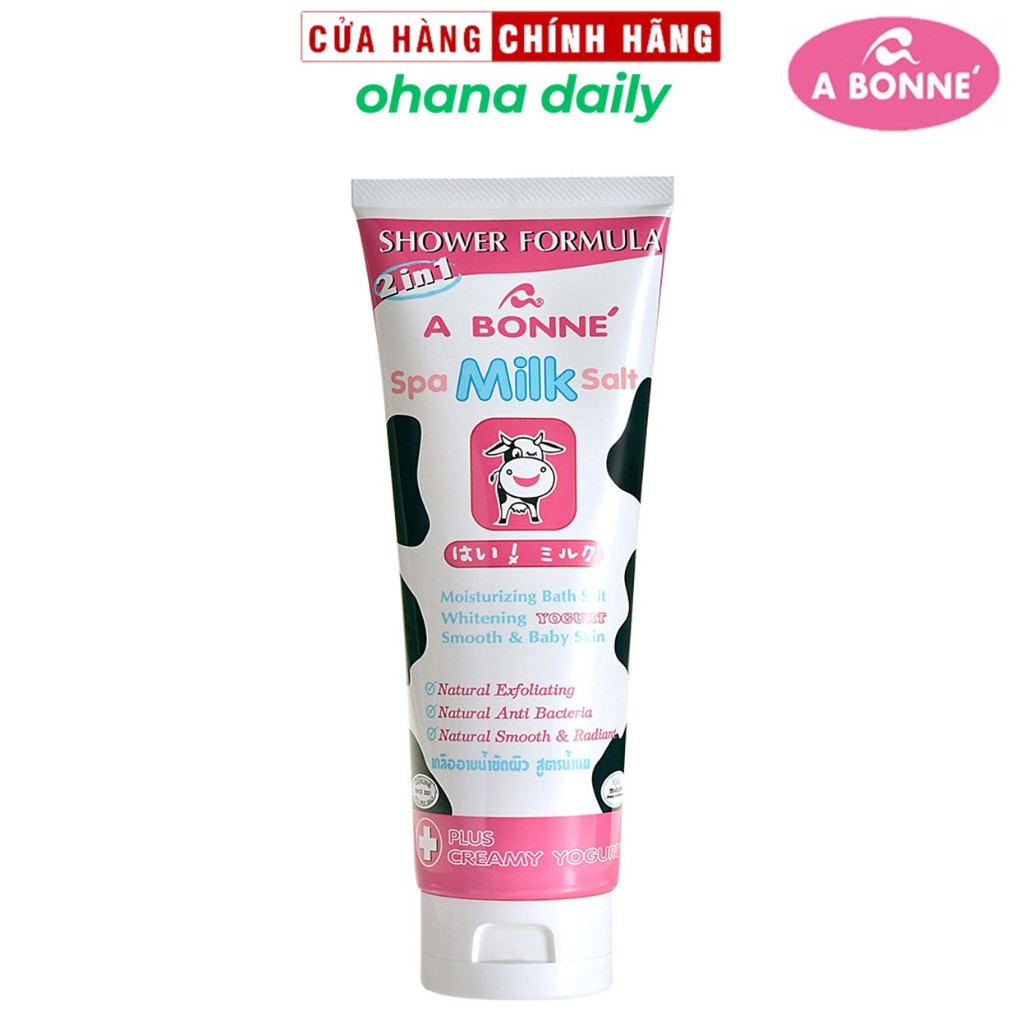 Muối Tắm Sữa Bò Spa A Bonne Làm Trắng Da, Tẩy Tế Bào Chết A Bonne Spa Milk Salt Shower Formula 350g 