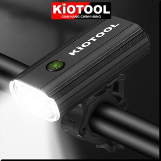 Đèn pha LED cho xe đạp KIOTOOL 2000 LM 6 LED siêu sáng pin 13 giờ có thể sạc lại qua USB