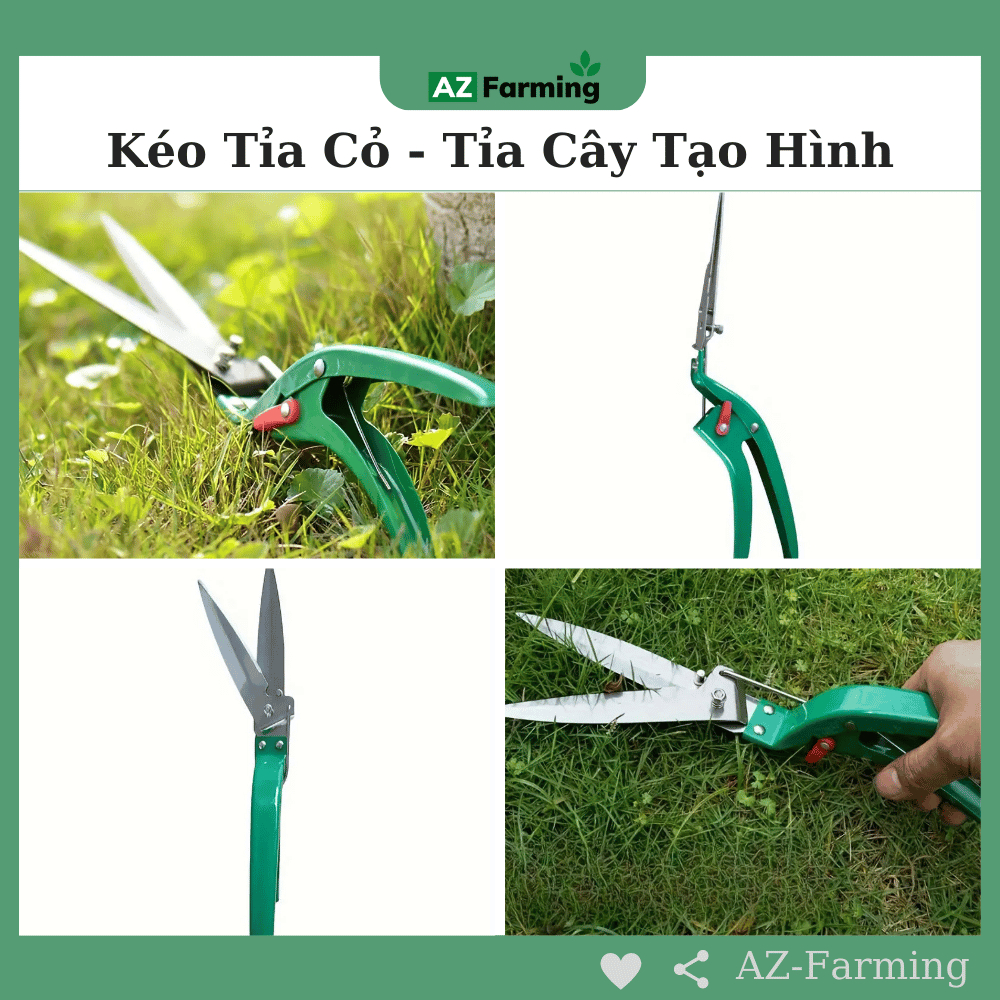 Kéo Tỉa Cây Tạo Hình  - Thép Không Rỉ - Az Farming