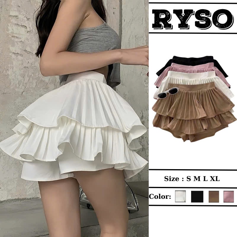 Chân Váy Tầng Xếp Ly Xòe Dáng Ngắn 2 Tầng Lưng Cạp Cao RYSO , Váy 2 Tầng Phồng Lót Trong Dày Dặn | BigBuy360 - bigbuy360.vn
