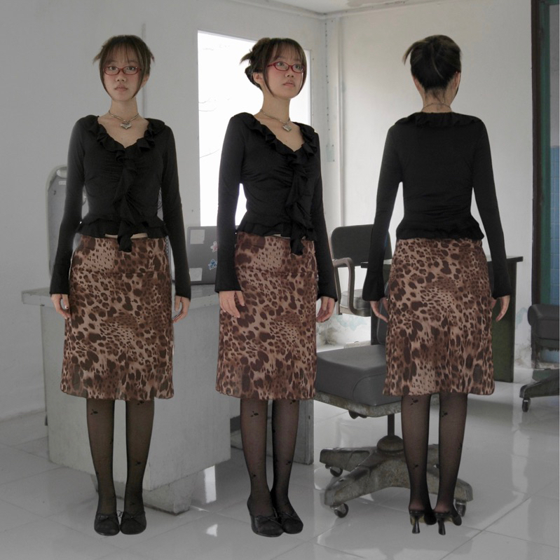 AMELIA TOP - LEOPARD MIDI SKIRT