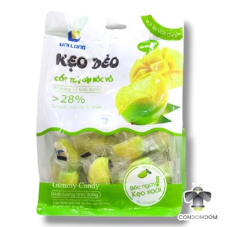 Túi 300gr kẹo dẻo xoài xanh bóc vỏ Đại Long - cốt trái cây