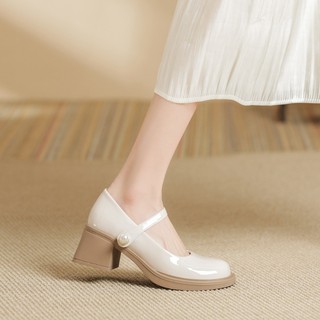  {Sẵn hàng ship hỏa tốc} Giày Marry Jane nữ gót vuông 5p giày búp bê nữ tiểu thư HẰNG NGA STORE 