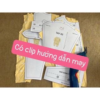 SS5_ Rập giấy may body dài tay sơ sinh