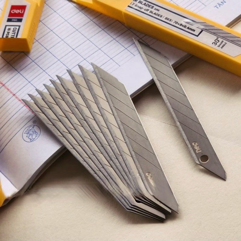 Vỉ 10 lưỡi dao Deli 30 độ 2015 chính hãng