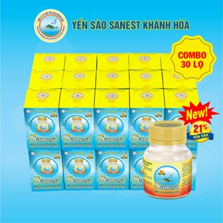 Sanest - Nước yến sào Khánh Hòa dành cho người cao tuổi lọ 70ml, 21% Yến sào. [Combo 30 LỌ]