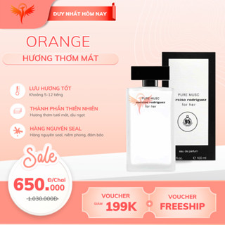  Nước hoa nữ Narciso Pure Musc| Nar trắng 100ml phong cách Quyến rũ Thanh lịch Nữ tính ORANGE 