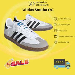 [ Cam Kết Chính Hãng ] Giày _Adidas Samba OG Classic White Black Gum Full Box