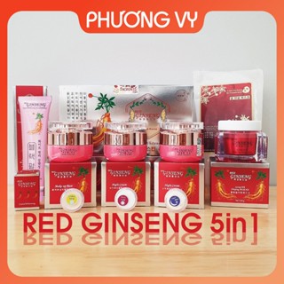 [CHÍNH HÃNG] Mỹ phẩm Hồng Sâm RED GINSENG 5in1 , làm sạch nám tàn nhang và dưỡng trắng da nhân sâm, mỹ phẩm kem sâm.