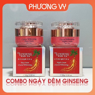 [CHÍNH HÃNG] COMBO ngày đêm RED GINSENG Hồng Sâm, làm mờ nám, tàn nhang và dưỡng trắng da, kem sâm, mỹ phẩm Ginseng