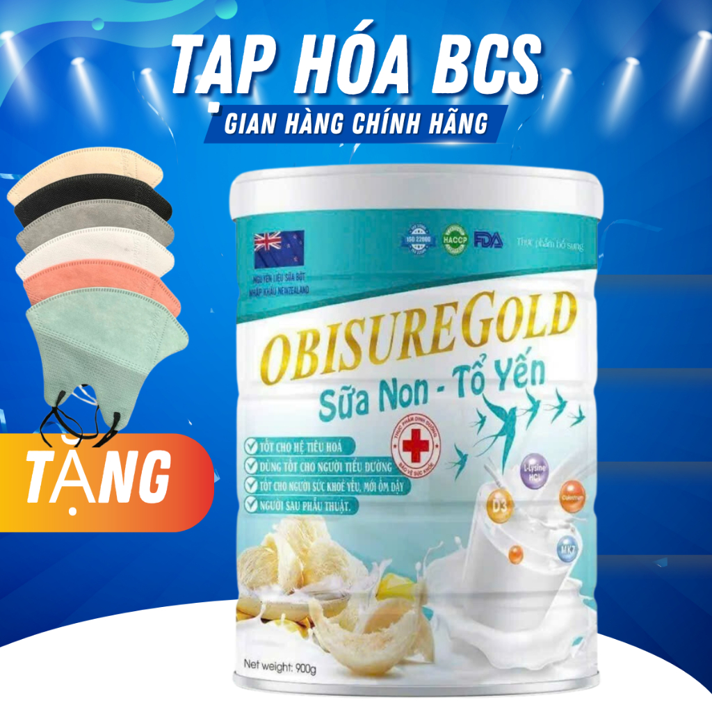 "Hộp 900g Sữa OBISURE GOLD Sữa Non Tổ Yến – Bồi Bổ Cơ Thể, Giúp Người Mới Ốm Dậy Tăng Cân, Ăn Ngon N
