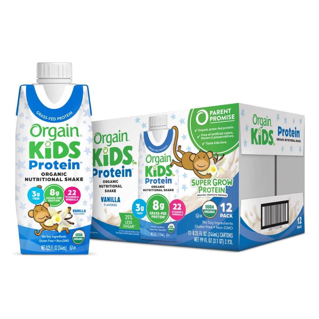 [ DATE 10/2025 12 HỘP] Sữa khỉ Orgain Kids Protein organic milk 244ml MỸ - VỊ VANI
