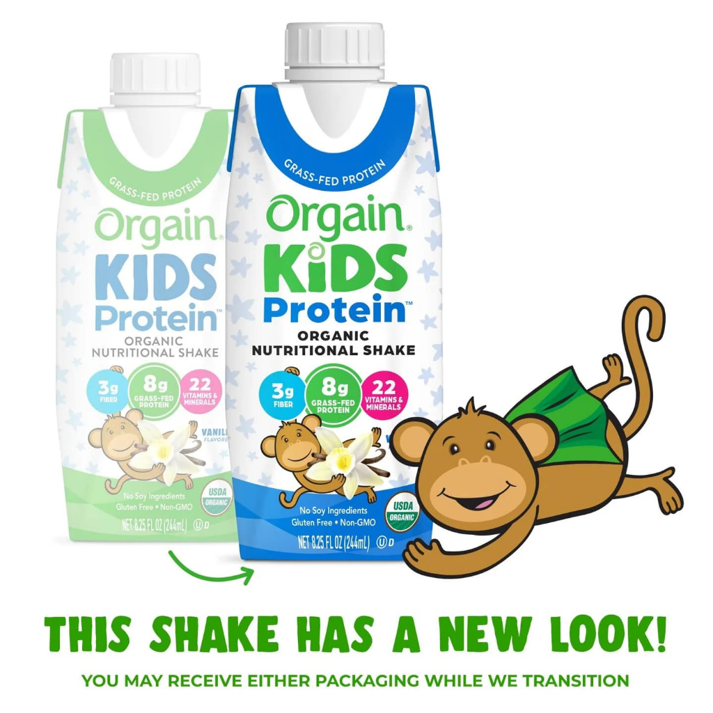 [ DATE 10/2025 12 HỘP] Sữa khỉ Orgain Kids Protein organic milk 244ml MỸ - VỊ VANI