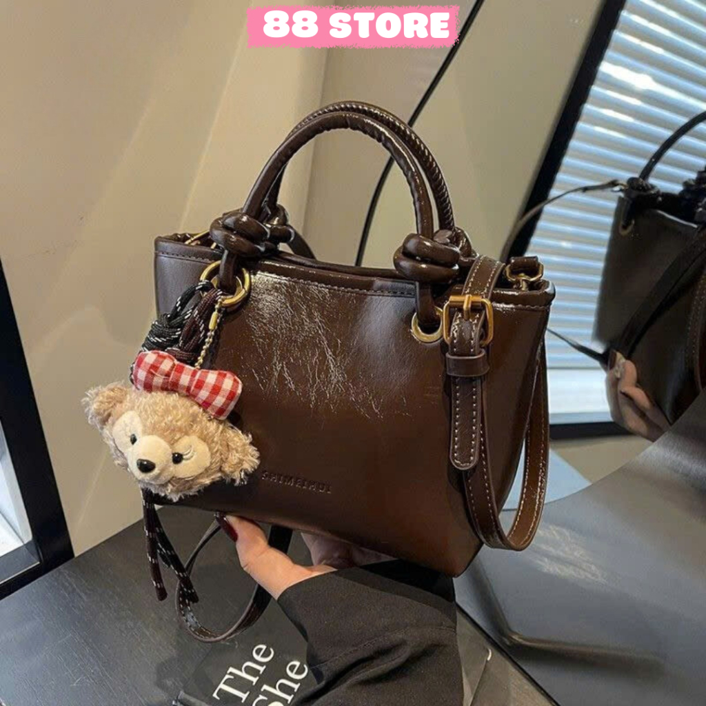 Túi xách nữ,đeo chéo,đeo vai kết hợp quai xách màu sắc basic dễ phối mix đồ phong cách hàn quốc 88st