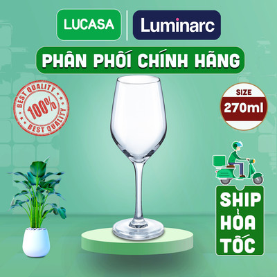 Bộ 6 Ly Rượu Vang Thủy Tinh Luminarc Maine 270ml - BOL4225 | Phân Phối Chính Hãng