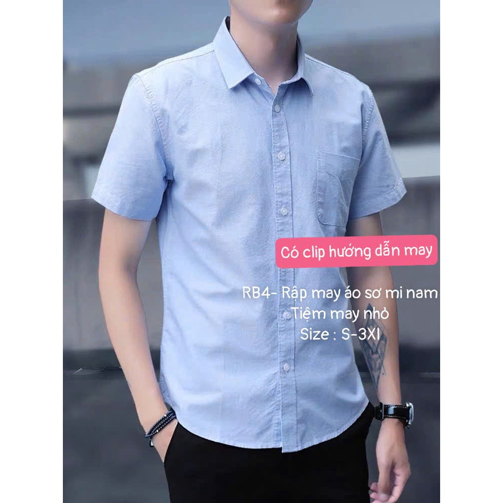 RB4_Rập giấy may áo sơ mi nam ngắn tay
