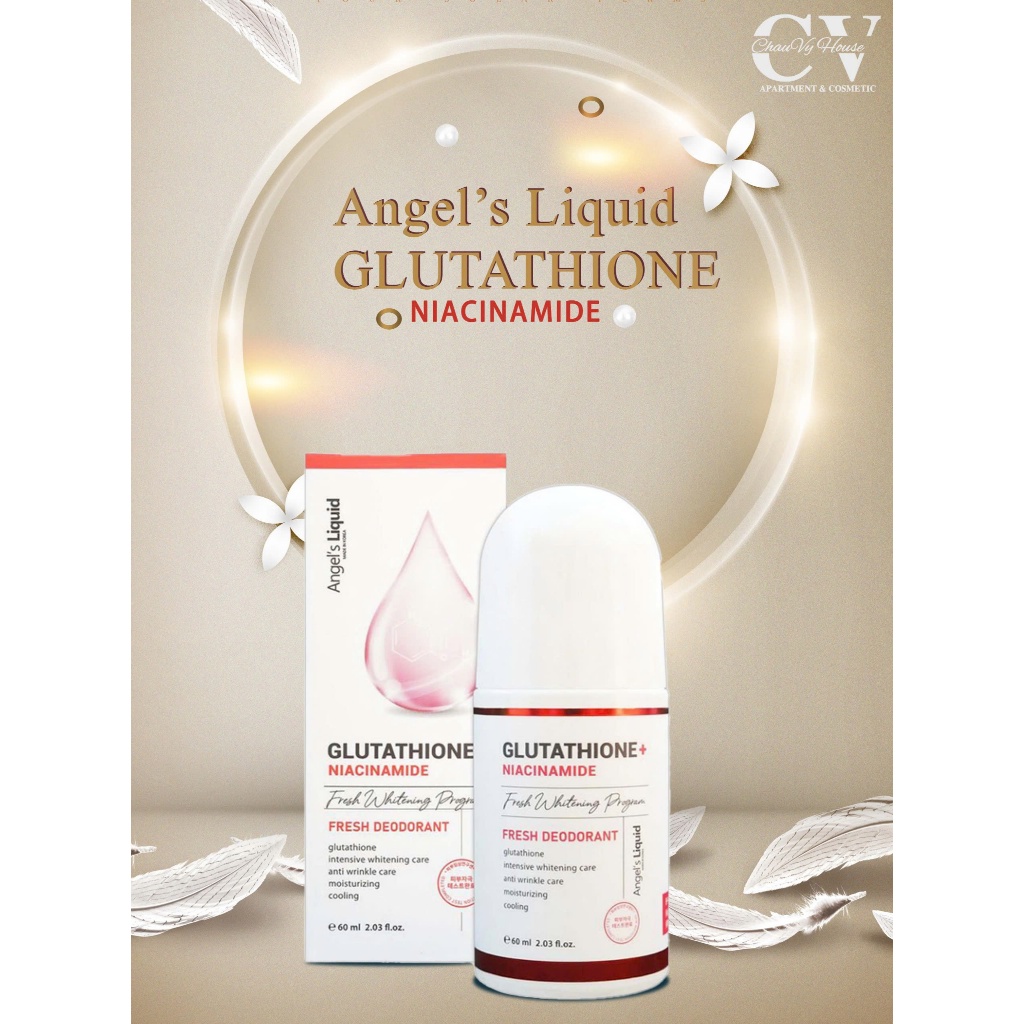 Lăn Khử Mùi Angel's Liquid Glutathione - Niacinamide 60ml (Hộp)