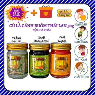 Dầu Cù Là Cánh Buồm Thái Lan Chính Hãng 50g - Date Mới 2027