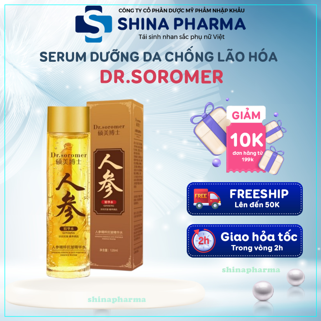 Serum Dưỡng Da DR.SOROMER – Tinh Chất Nhân Sâm DR.SOROMER, Cải Thiện Da Sáng Mịn, Giảm Nhăn, Căng Tràn Sức Sống