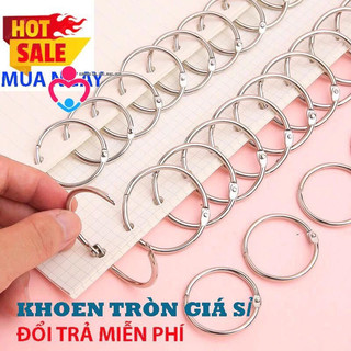 Combo 30-40-50 khoen tròn flashcard đủ loại kích thước - Khoen móc vòng còng đóng sổ, album gáy sách, sổ tay, móc khóa