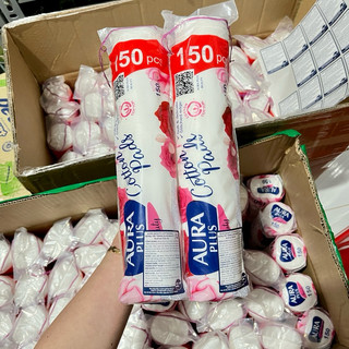 Bông tẩy trang aura 150 miếng