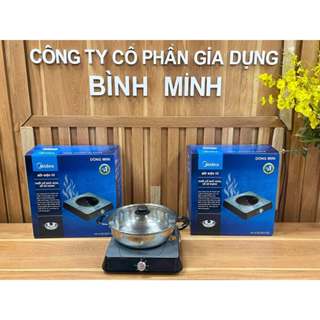 🦋Bếp Từ Đơn Mini Midea MI-K1917EF/ 2016DA/ 2120DD Tặng Kèm Nồi Lẩu Inox, Bảo Hành 12 Tháng Chính Hãng MIDEA Toàn Quốc