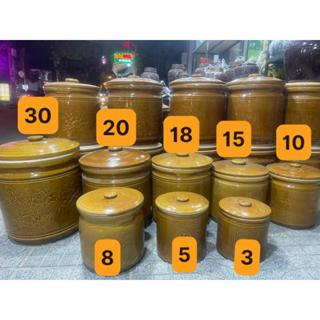 Hũ đựng gạo/ hũ muối dưa Bát Tràng VN đựng từ 3Lit-30Lit[Vì số Lít và số KG chênh lệch nhau. Nếu đựng gạo tăng lên 1SIZE