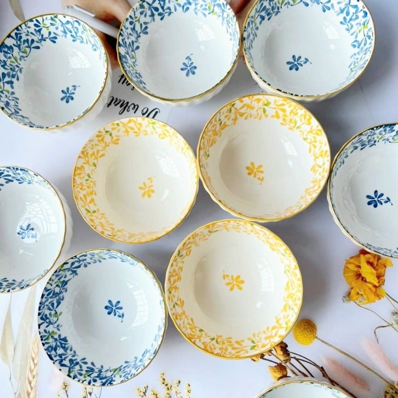 Bộ 2 chén Sứ ,chén ăn cơm decor ,Hàng Khuyến Mãi, Bát Ăn Cơm