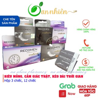 Bao Cao Su Thái Lan RECOMEN - siêu mỏng - gân - gai - kéo dài thời gian