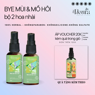  Bộ 2 Chai Xịt Khử mùi hôi nách hoa nhài ngăn mùi hôi và mồ hôi vùng cánh tay an toàn và thân thiện The Fleura 