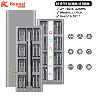 Bộ tua vít đa năng mini Kapusi 48 đầu có nam châm vít thép Nhật, dụng cụ mở sửa chữa điện thoại, iphone, laptop, điện tử