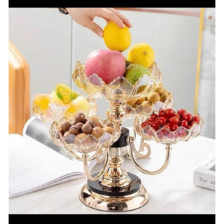 Khay mứt bánh kẹo tết, khay mứt tết,hoa quả,khay mứt 5 cánh hoa sen xoay 360 độ sang trọng