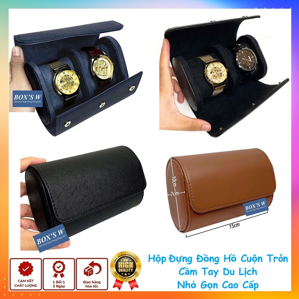 Hộp Đồng Hồ Đeo Tay Bỏ Túi 1 Ngăn 2 Ngăn 3 Ngăn Cuộn Tròn - Hộp Đựng Đồng Hồ Du Lịch Nhỏ Gọn