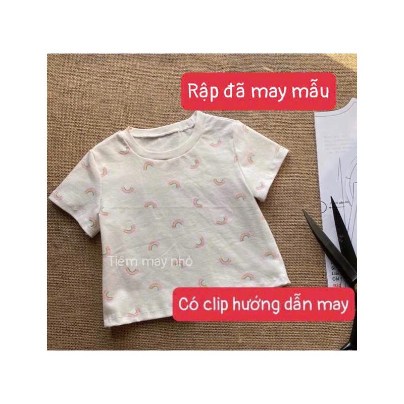 RT33_Rập giấy may áo thun trẻ em trai và gái