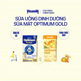   BAO BÌ MỚI  Lốc 4 hộp Sữa bột pha sẵn Optimum Gold 110ml 
