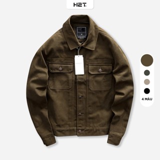 Áo khoác Kaki nam H2T, áo thu đông dạo phố cao cấp, giản dị, phong cách, 2 túi ngực Kaki Jacket 1798
