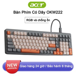 Bàn Phím Có Dây Acer OKW 222 Có Đèn RGB Và Giảm Chống ồn Bàn Phím Gaming